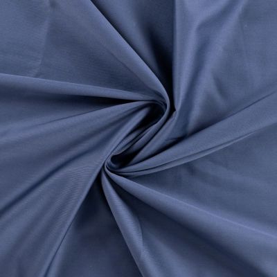 Tissu Coton satiné uni Bleu denim - Par 10 cm