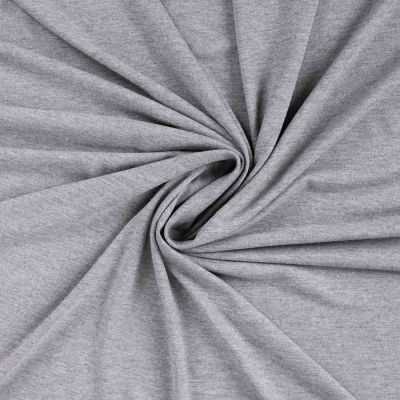 Tissu Jersey Viscose uni Lia Gris chiné - Par 10 cm