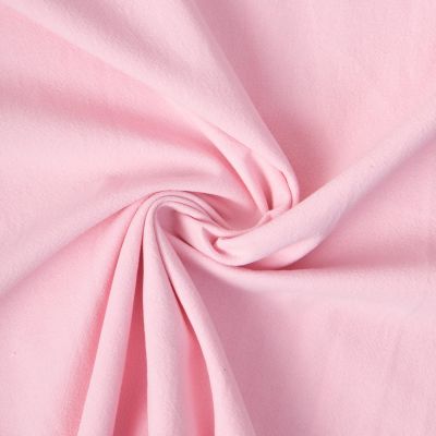 Tissu Coton Lavé aspect Lin uni Rose bébé - Par 10 cm