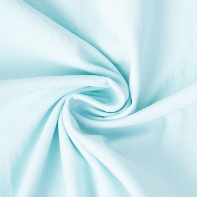 Tissu Coton Lavé aspect Lin uni Bleu dragée - Par 10 cm