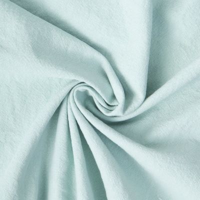 Tissu Coton Lavé aspect Lin uni Vert artique - Par 10 cm