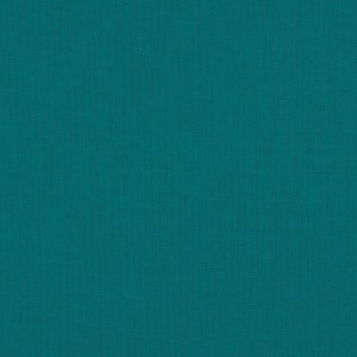 Tissu Coton enduit uni Bleu paon - Par 10 cm