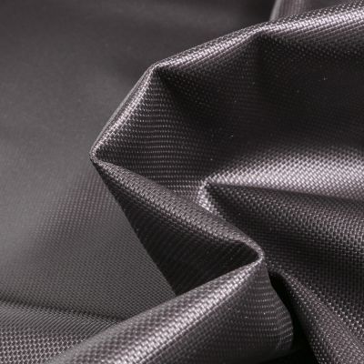 Tissu Toile imperméable uni Cocoon Noir - Par 10 cm