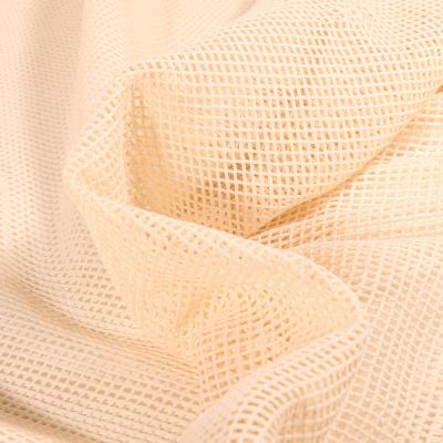 Tissu Filet Coton Petite maille  Naturel - Par 10 cm