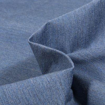 Tissu Toile extérieure uni Grande Largeur Dralon Bleu denim - Par 10 cm