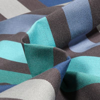 Tissu Toile extérieure Grande Largeur Dralon Santorin sur fond Bleu - Par 10 cm