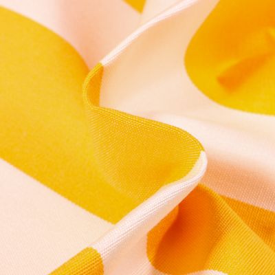 Tissu Toile extérieure Dralon Grande largeur Rayures sur fond Jaune - Par 10 cm