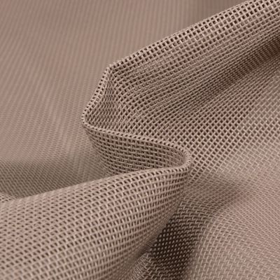 Toile Transat grille extérieure textilène unie Taupe - Par 10 cm