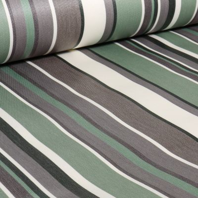 Tissu Toile extérieure Dralon Enduit Madère sur fond Vert - Par 10 cm