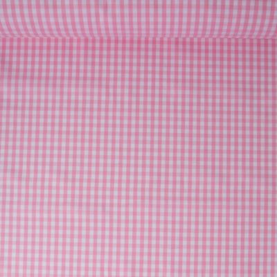 Tissu Vichy Laury Petits carreaux 5 mm Rose - Par 10 cm