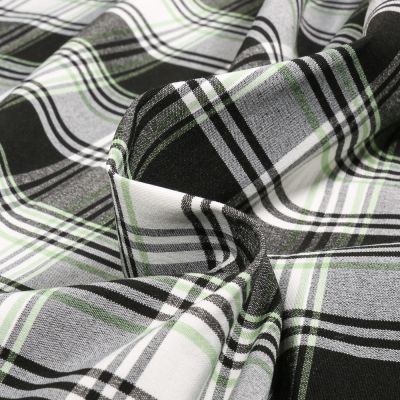 Tissu Bengaline Evans vert sur fond Blanc - Par 10 cm