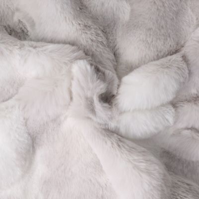 Tissu Fausse fourrure  Nebraska uni Gris perle - Par 10 cm