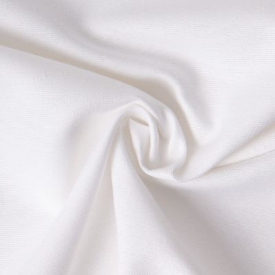 Tissu Toile Polycoton Loire uni Blanc - Par 10 cm