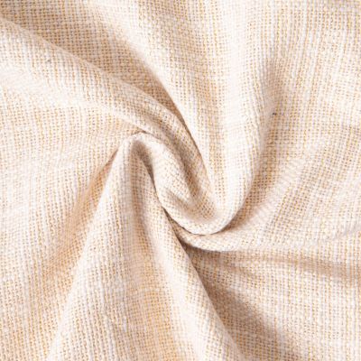 Tissu Toile Polycoton aspect Lin Shiny Ecru - Par 10 cm