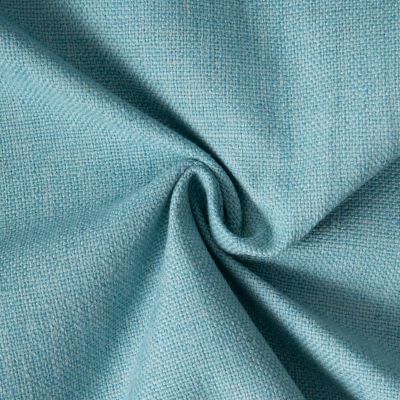Tissu Toile Polycoton aspect Lin Alix uni Bleu lagon - Par 10 cm