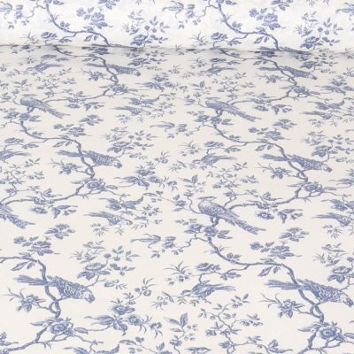 Tissu Coton cretonne enduit Pascal Animaux sur fond Ecru - Par 10 cm