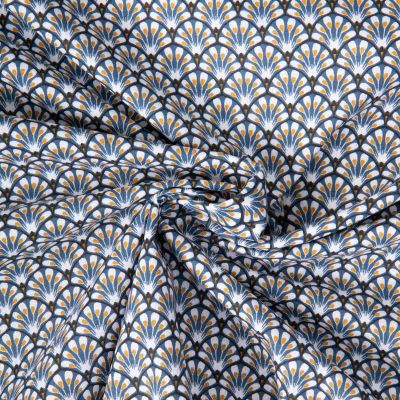 Tissu Coton imprimé Arty éventails Gaudi sur fond Gris - Par 10 cm