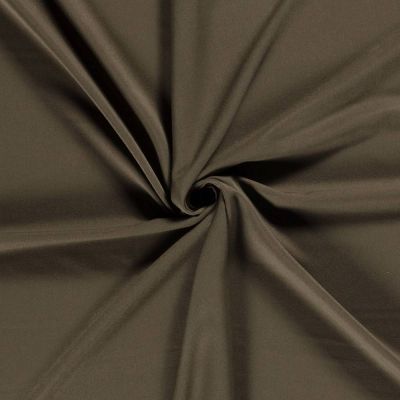 Tissu Gabardine de Viscose extensible Noelia uni Marron - Par 10 cm