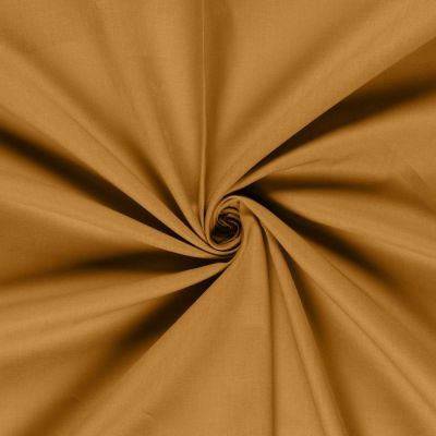 Tissu 100%  coton uni Matera Ocre - Par 10 cm
