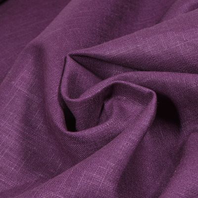 Tissu Ramie Lin uni Violet - Par 10 cm
