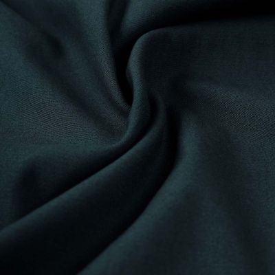 Tissu Coton Sergé uni Bleu pétrole foncé - Par 10 cm