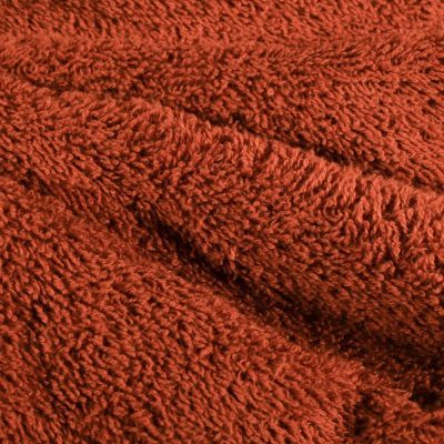 Tissu Eponge légère 340 g/m² uni Brique - Par 10 cm
