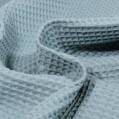 Tissu Nid d&#039;abeille uni Bleu céladon - Par 10 cm