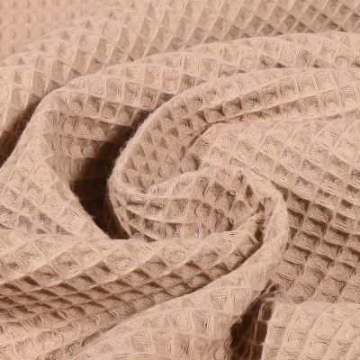 Tissu Nid d&#039;abeille uni Crème - Par 10 cm