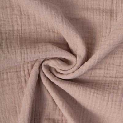 Tissu Double gaze de coton uni Beige sable - Par 10 cm