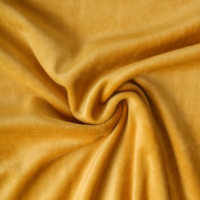 Tissu Velours d&#039;ameublement Éclat d’Intérieur uni Jaune doré - Par 10 cm