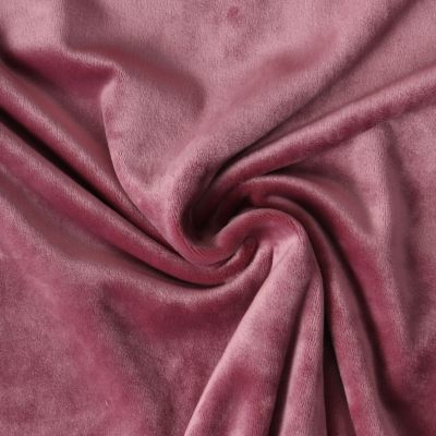 Tissu Velours d&#039;ameublement extensible Alcéa uni Vieux rose - Par 10 cm