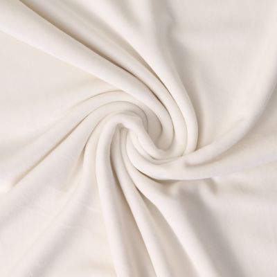 Tissu Velours d&#039;ameublement extensible Alcéa uni Blanc cassé - Par 10 cm
