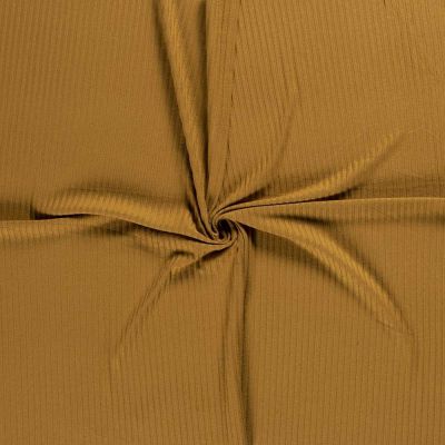 Tissu Jersey Viscose côtelé lourd Oréa uni Ocre - Par 10 cm
