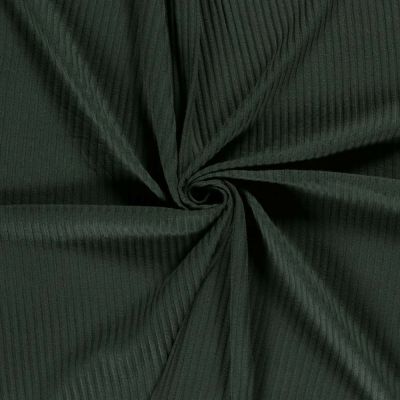 Tissu Jersey Viscose côtelé lourd Oréa uni Vert foncé - Par 10 cm