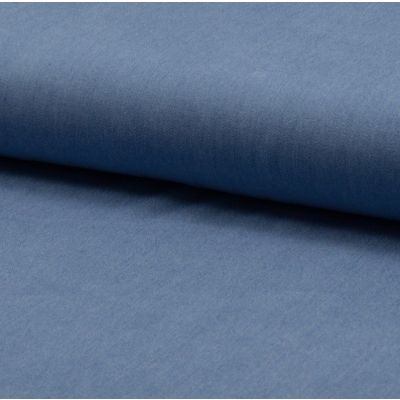 Tissu Chambray Léger Coton Bleu jean - Par 10 cm