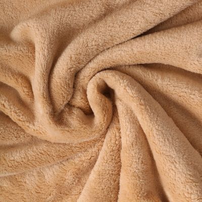 Tissu Doudou Nuvola uni Beige - Par 10 cm