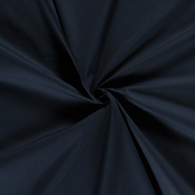 Tissu popeline de coton unie Lucca Bleu foncé - Par 10 cm