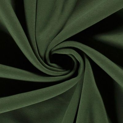 Tissu Molleton Sweat uni Vert sapin - Par 10 cm
