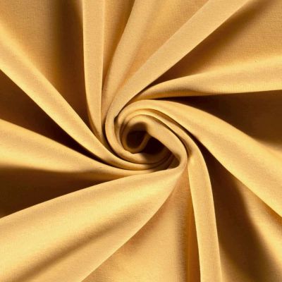 Tissu Molleton Sweat uni Jaune - Par 10 cm