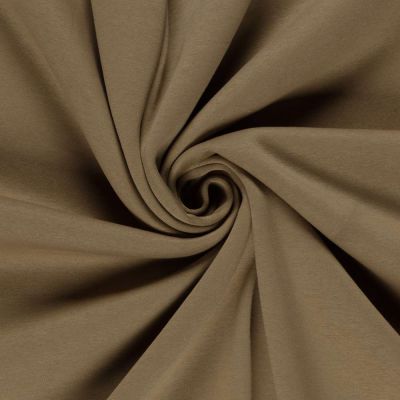 Tissu Molleton Sweat uni Taupe - Par 10 cm