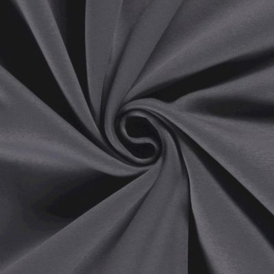 Tissu Molleton Sweat uni Gris foncé - Par 10 cm