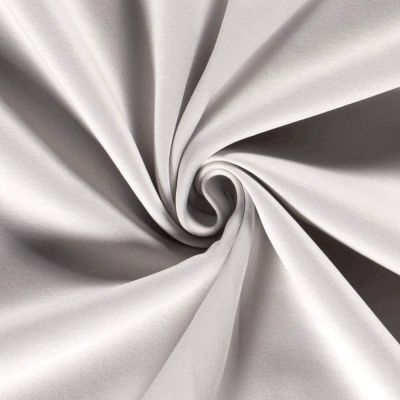 Tissu Molleton Sweat uni Gris Argent - Par 10 cm