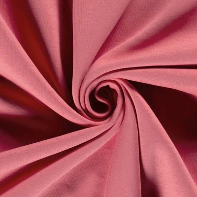 Tissu Molleton Sweat uni Corail - Par 10 cm