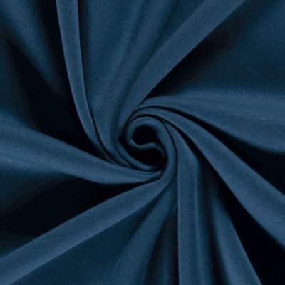 Tissu Molleton Sweat uni Bleu pétrole - Par 10 cm