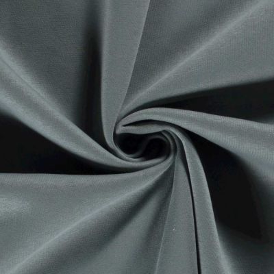 Tissu Molleton Sweat uni Bleu gris - Par 10 cm