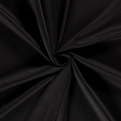 Tissu Crêpe Scuba extensible Scalina uni Noir - Par 10 cm