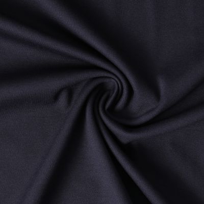 Tissu Jersey Viscose épais Lillia sur fond Bleu marine - Par 10 cm