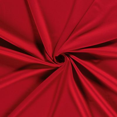Tissu Jersey Viscose épais Romana uni Rouge - Par 10 cm