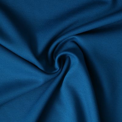 Tissu Jersey Viscose épais Romana uni Bleu pétrole - Par 10 cm
