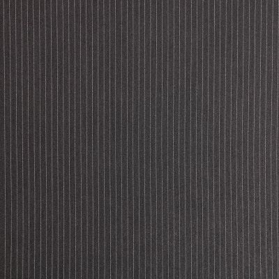 Tissu Gabardine de Viscose Fines Rayures Blanches sur fond Gris foncé - Par 10 cm